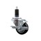 Service Caster 3.5'' SS Black Poly Swivel 1-1/4'' Expanding Stem Caster with Brake SCC-SSEX20S3514-PPUB-BLK-TLB-114 - alternate 1